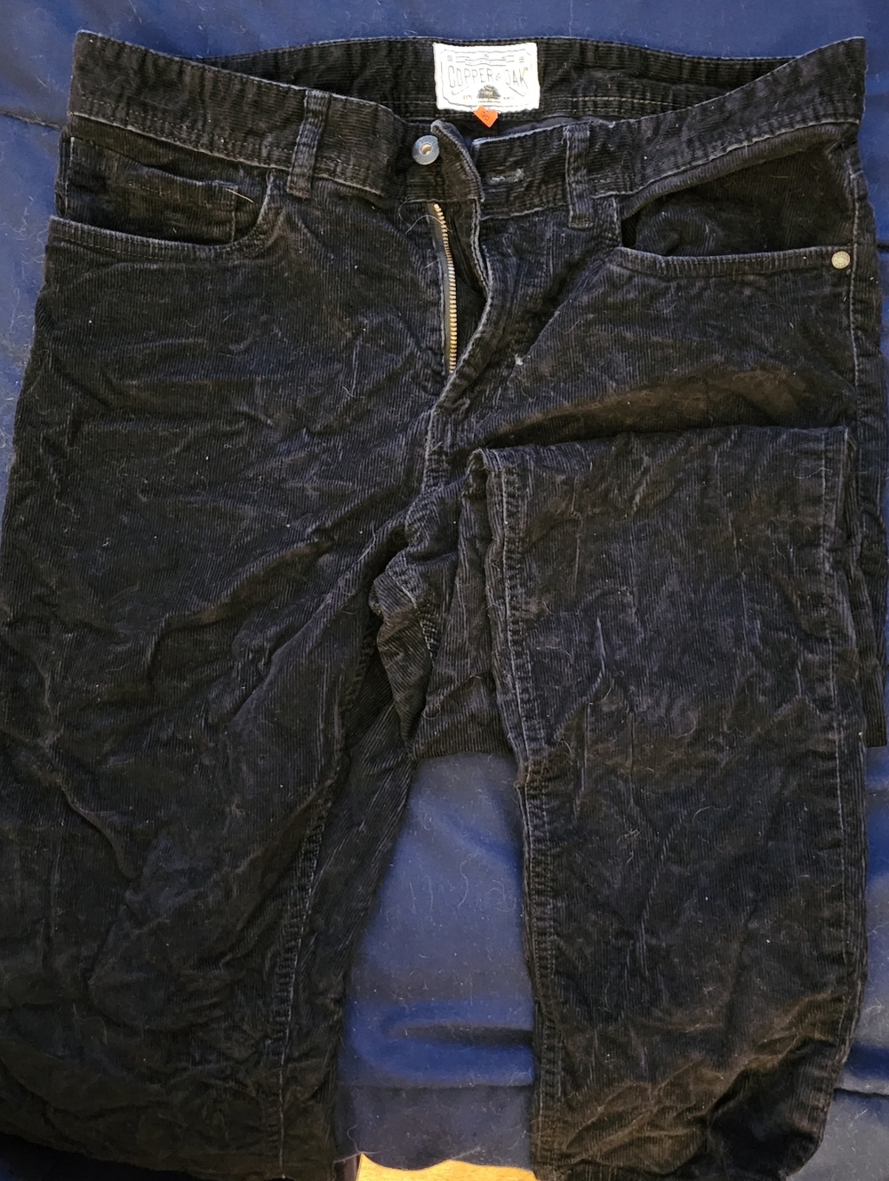 Copper Oak Corduroy Black Jeans